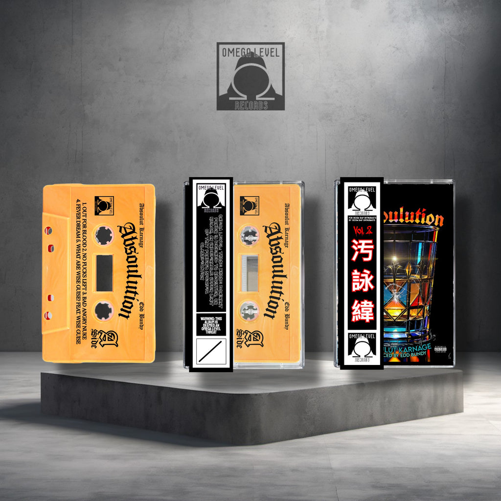 Absoulut Karnage x Edd Bundy - Absoulution Limited Edition Apricot Shell Cassettes with Obi Strip