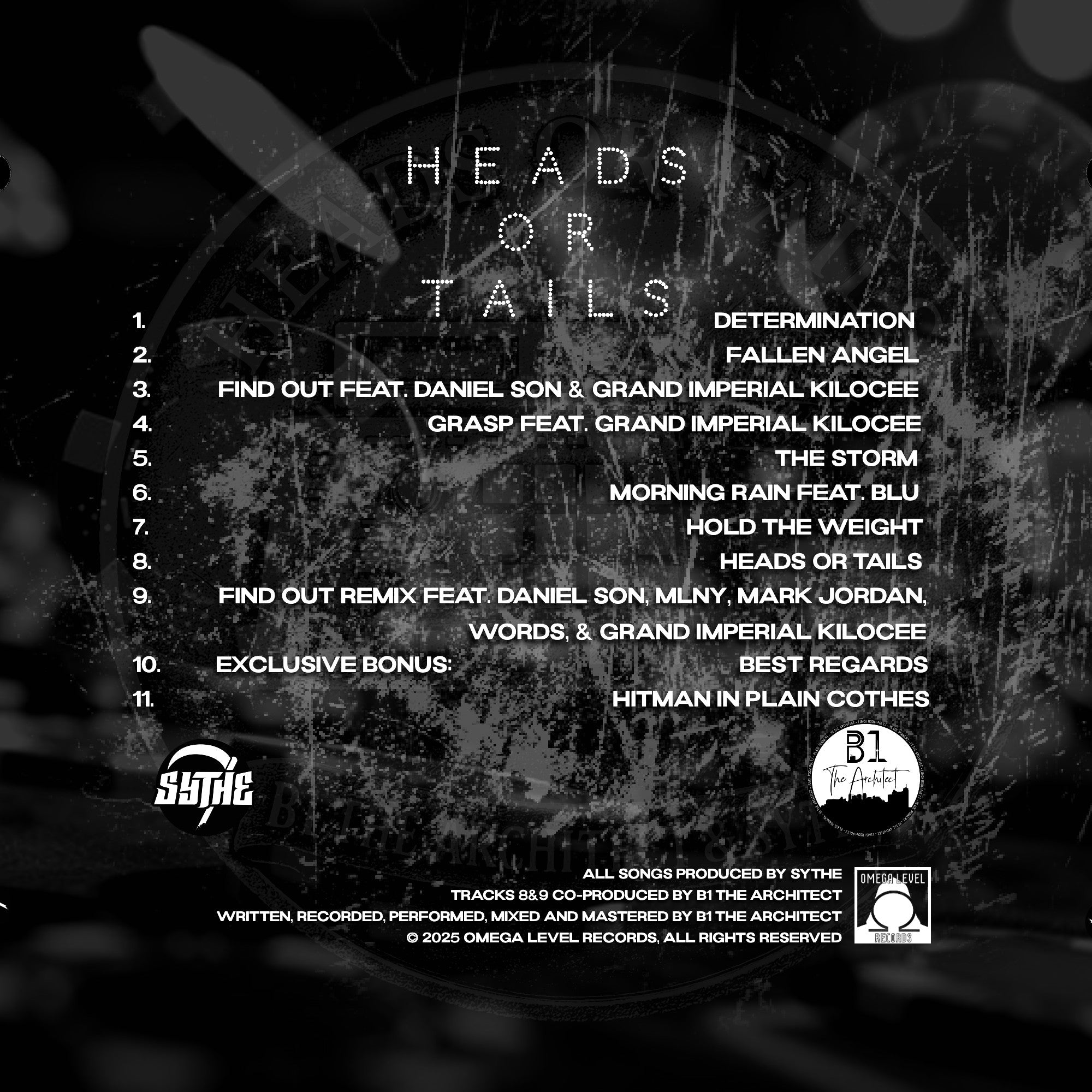 B1 The Architect & Sythe- Heads or Tails Limited Edition CD in
