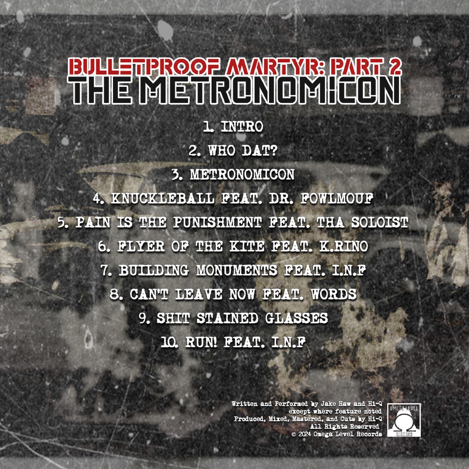 Jake Haw x Hi-Q - Bulletproof Martyr Part 2: The Metronomicon Limited Edition CD