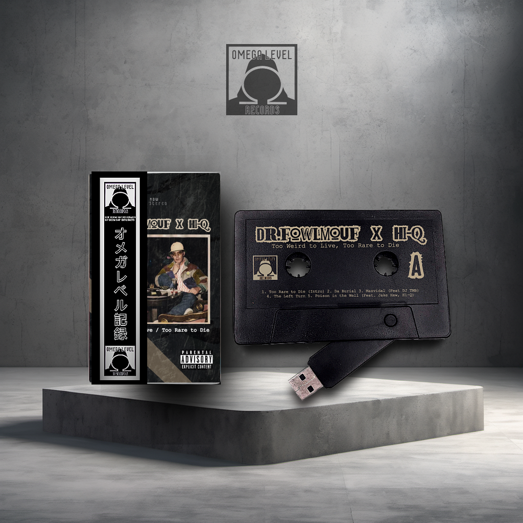 Dr.FowlMouf x Hi-Q - Too Weird To Live / Too Rare To Die Limited Edition Black USB Cassettes With OBI Strip
