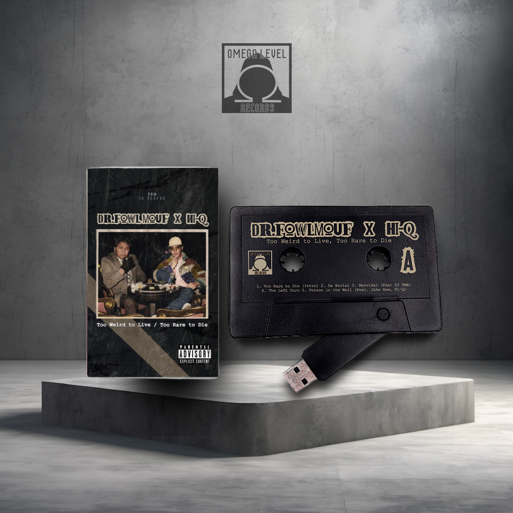 Dr.FowlMouf x Hi-Q - Too Weird To Live / Too Rare To Die Limited Edition Black USB Cassettes