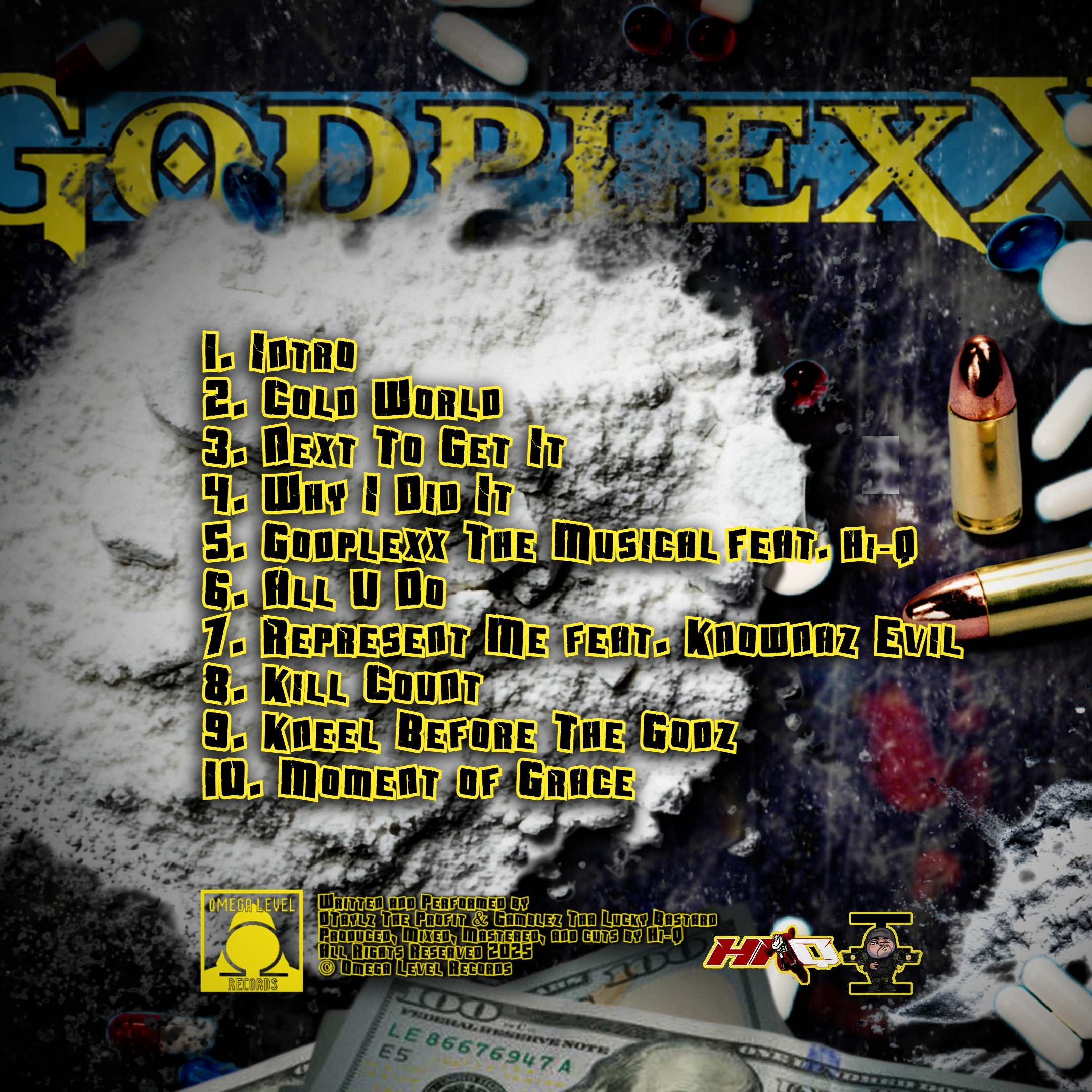 Dtaylz The Profit, Gamblez Tha Lucky Bastard, Hi-Q - GodplexX Limited Edition Black Vinyl