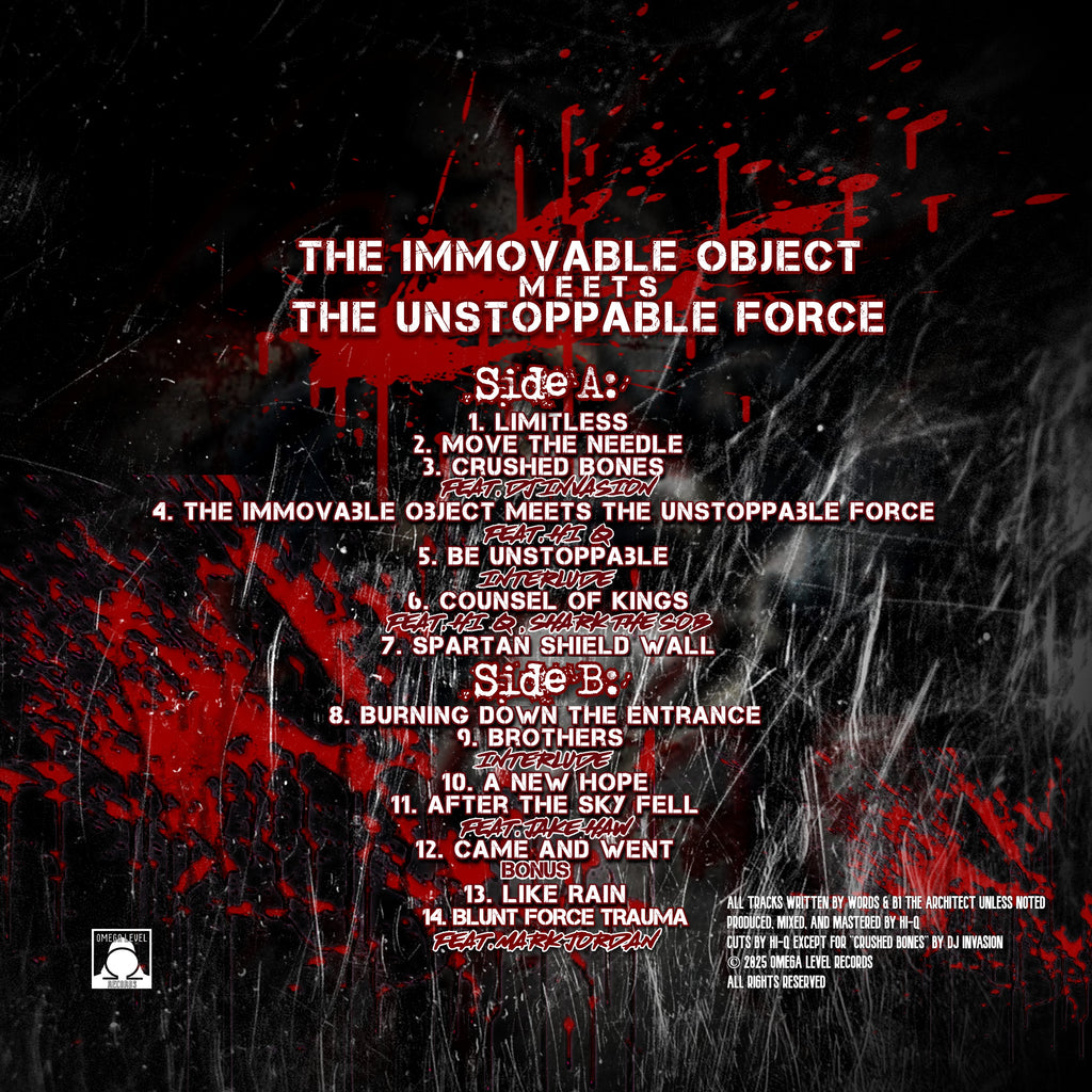 B1 The Architect x Words x Hi-Q - The Immovable Object Meets The Unstoppable Force Limited Edition Black Marble Cassettes