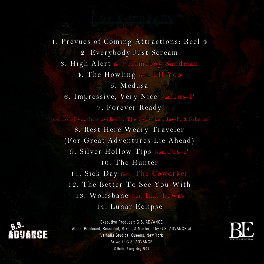G.S. Advance - Lycanthropy Limited Edition Clear Orange Cassette