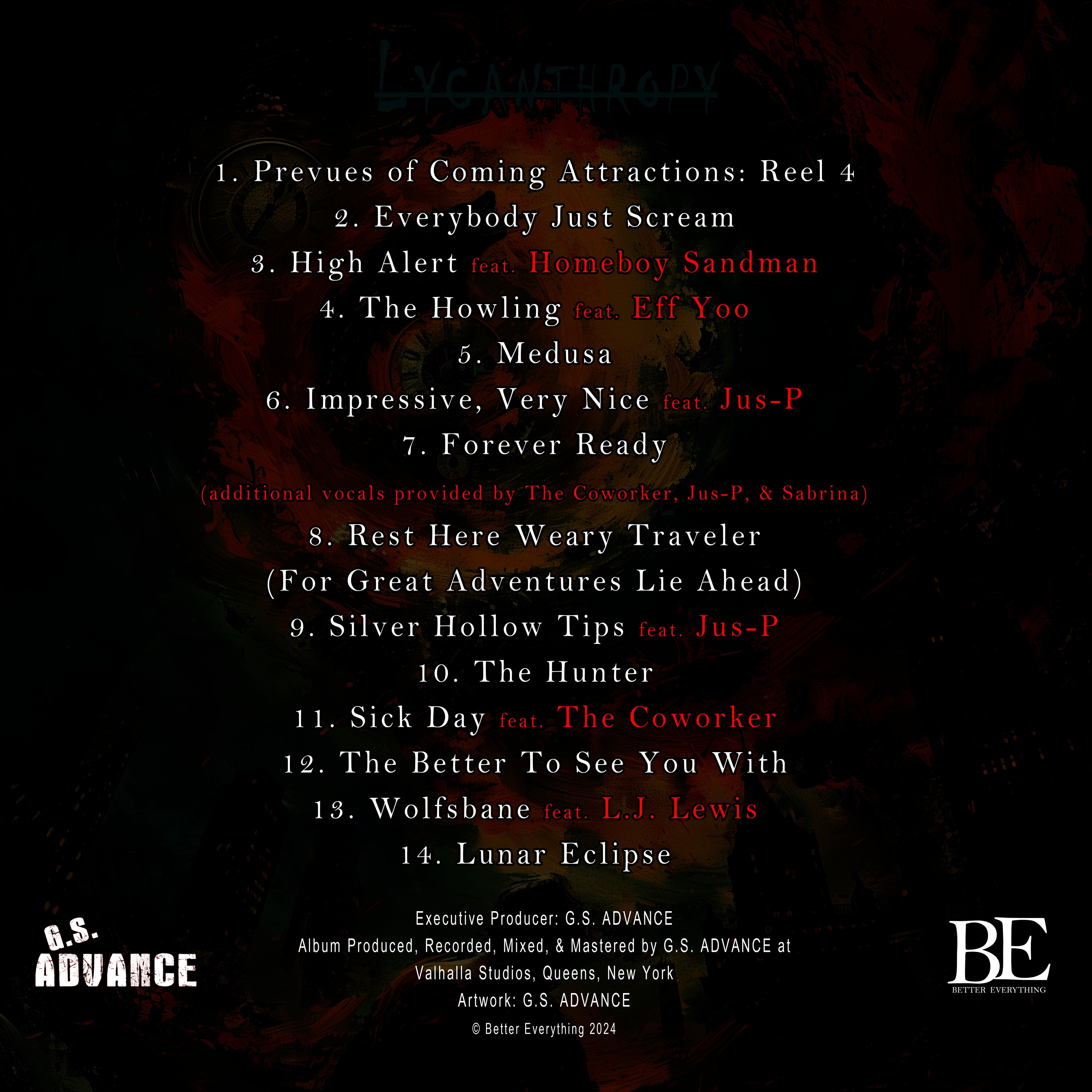 G.S. Advance - Lycanthropy Limited Edition CD
