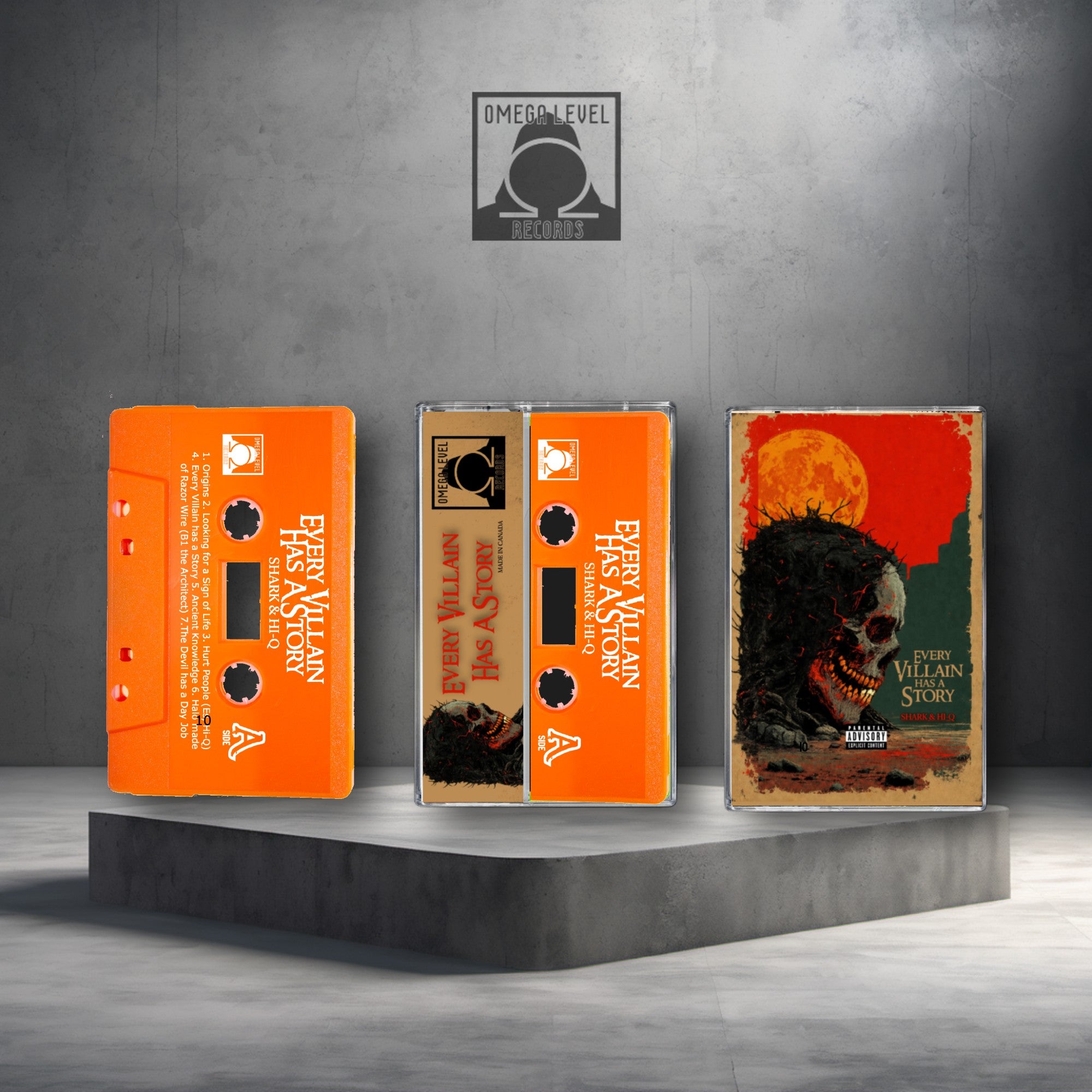 Shark & Hi-Q - Every Villain Has A Story - Limited Edition Orange Cassette