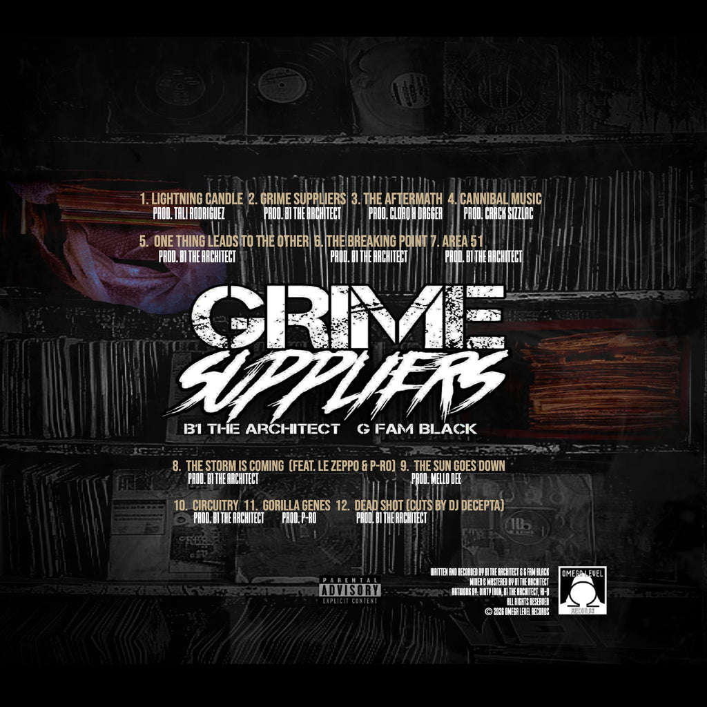 B1 The Architect x G Fam Black - Grime Suppliers Limited Edition CD in Jewel with Obi