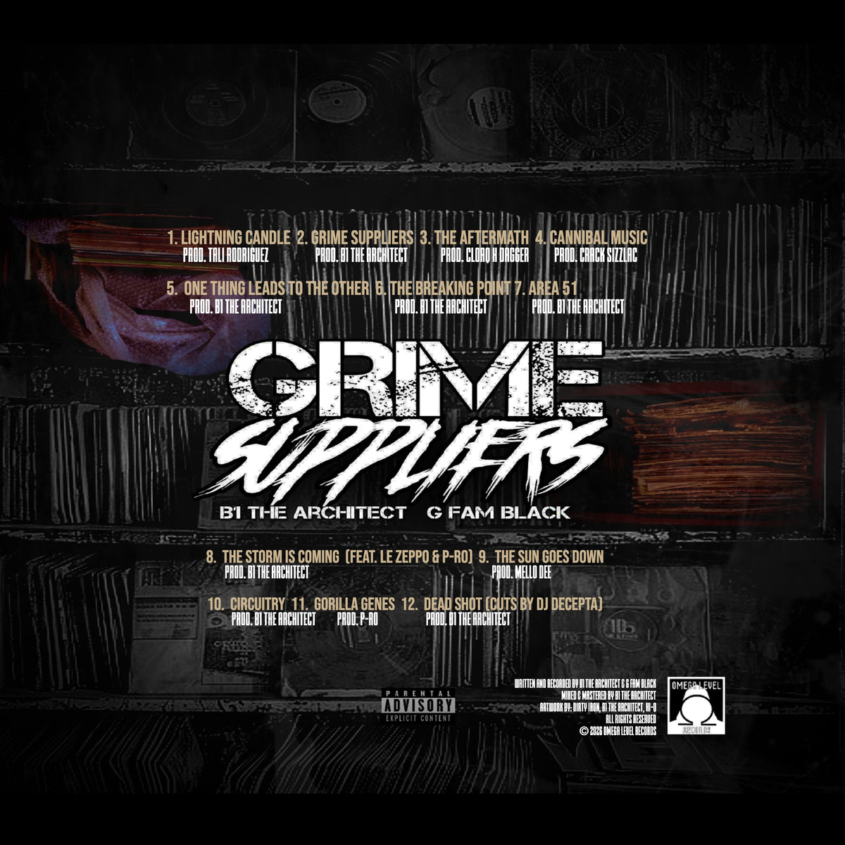 B1 The Architect x G Fam Black - Grim Suppliers Limited Edition Black Vinyl