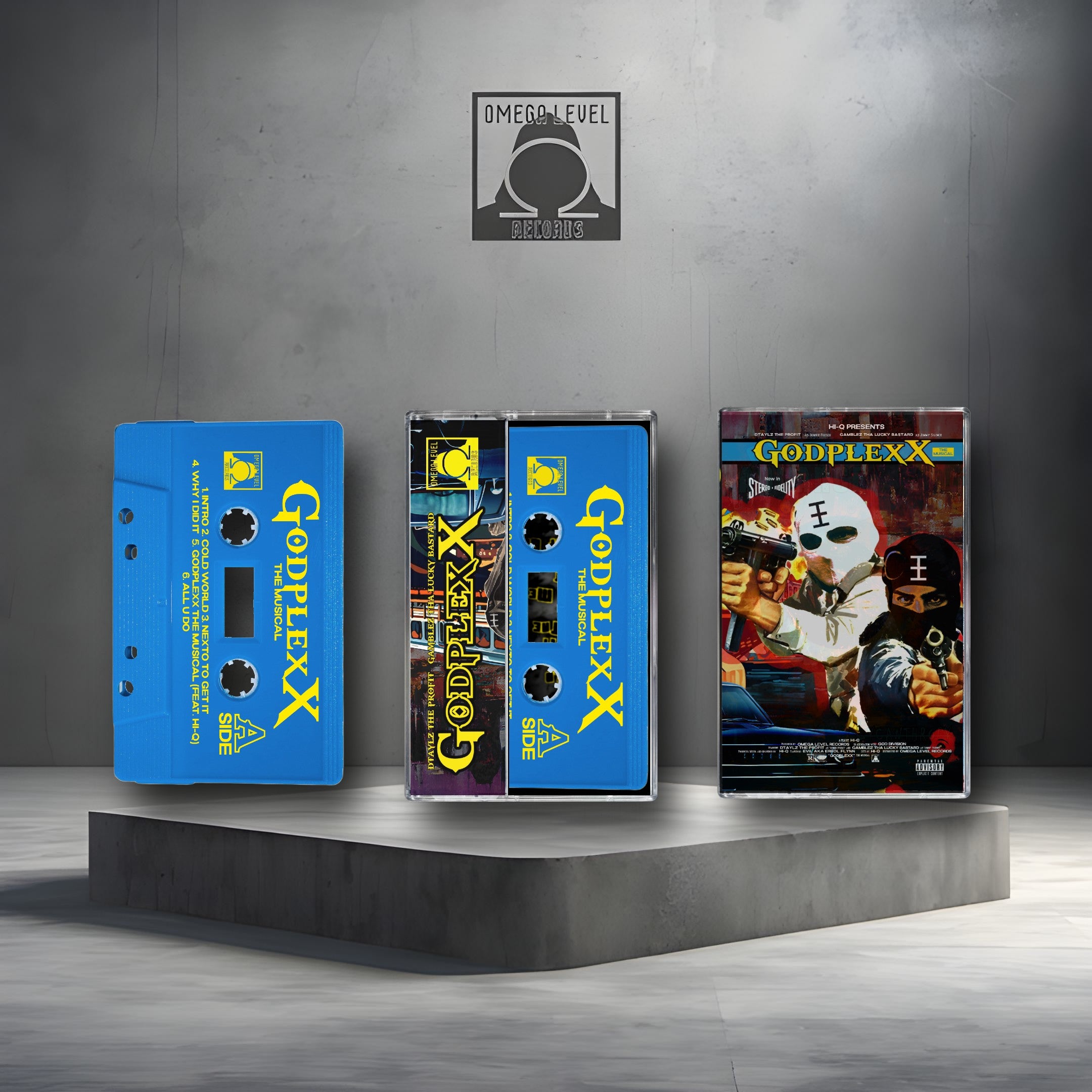 Dtaylz The Profit, Gamblez Tha Lucky Bastard, Hi-Q - GodplexX Limited Edition Light Blue Tapes