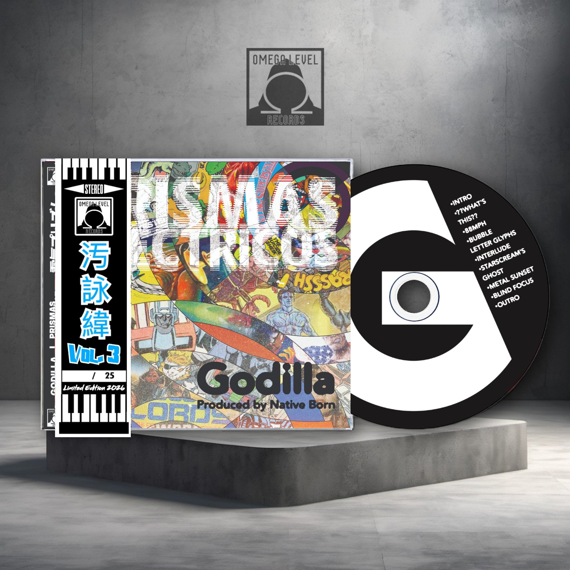 Godilla x Native Born - Prismas Electricos Limited Edition Jewel Case CD with Obi